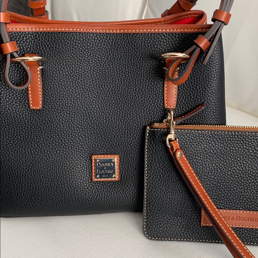 NWT - Dooney & Bourke Brina Italian Pebble Leather with Matching Pouch